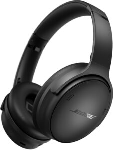 Bose QuietComfort Ultra wireless noise-cancelling headphones in black with immersive audio, Bluetooth connectivity, and long battery life