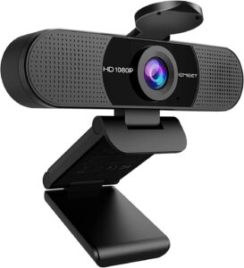 Logitech Brio 4K webcam with HDR, autofocus, and noise-cancelling microphones for professional streaming and video conferencing