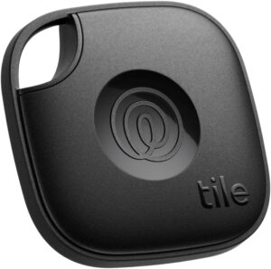 Tile Pro Bluetooth tracker with extended range and replaceable battery for locating lost items using the Tile app