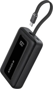 Anker Nano USB-C high-speed portable charger with 10000mAh capacity for fast charging smartphones and tablets on the go
