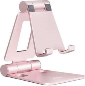NULAXY adjustable foldable phone stand for smartphones and tablets