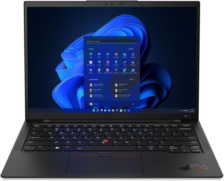 Lenovo ThinkPad X1 Carbon Gen 11 premium laptop with touchscreen and Intel processor
