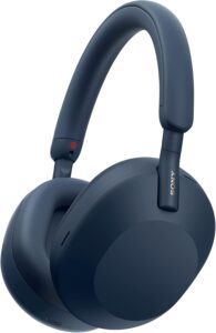 Sony WH-1000XM5 wireless headphones in black with industry-leading noise cancellation, adaptive sound control, and 30-hour battery life