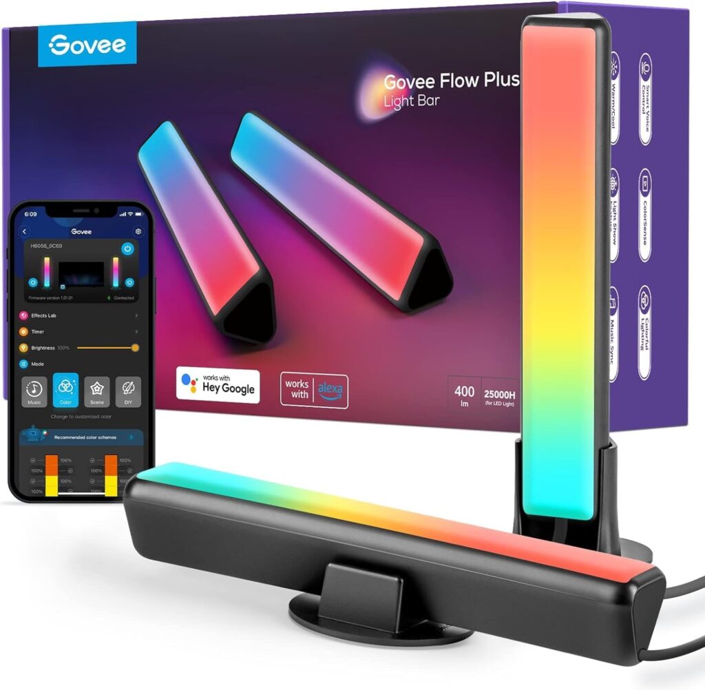 Govee RGBICWW Smart LED strip lights with voice control and app features