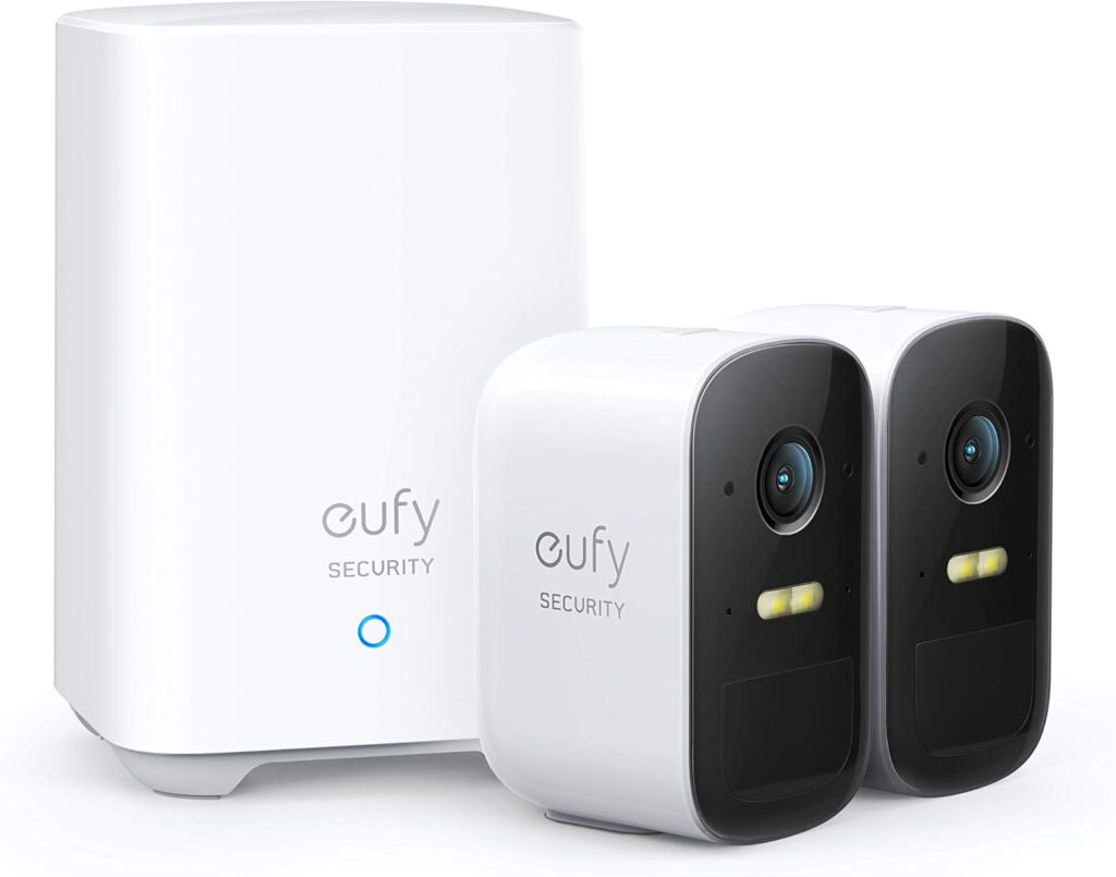 Wireless eufyCam 2C 2-Cam Kit with HD video, AI motion detection, and weatherproof design